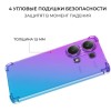 Силиконовый чехол для Xiaomi Redmi Note 13 Krieger Mix 1.5мм противоударный Фиолетово-синий
