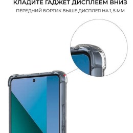 Силиконовый чехол для Xiaomi Redmi Note 13 Krieger Mix 1.5мм противоударный Прозрачный