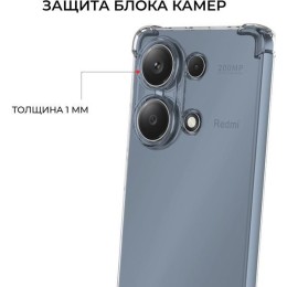Силиконовый чехол для Xiaomi Redmi Note 13 Krieger Mix 1.5мм противоударный Прозрачный