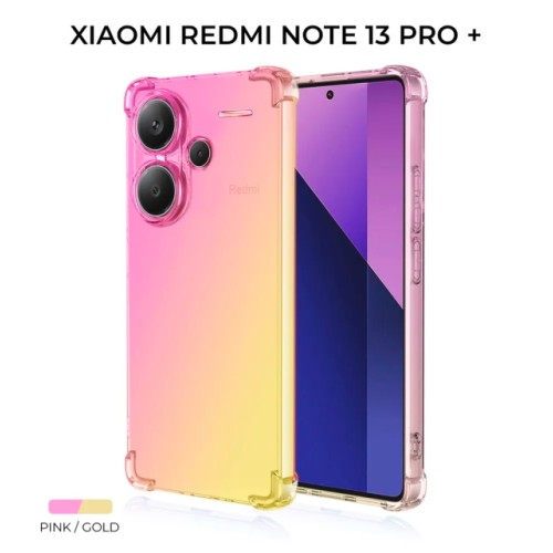 Силиконовый чехол для Xiaomi Redmi Note 13 Pro+ Krieger Mix 1.5мм противоударный Розово-золотой