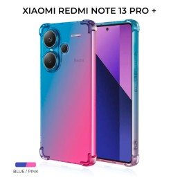 Силиконовый чехол для Xiaomi Redmi Note 13 Pro+ Krieger Mix 1.5мм противоударный Сине-розовый