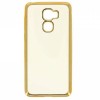 Силиконовый чехол для LeEco (LeTV) Le Pro 3 Hallsen Прозрачный с золотыми краями