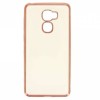 Силиконовый чехол для LeEco (LeTV) Le Pro 3 Hallsen Прозрачный с красными краями
