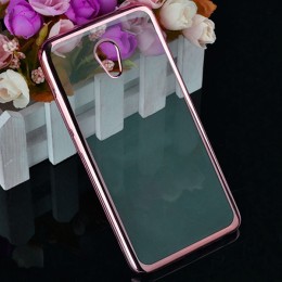 Силиконовый чехол для Meizu M5 Note Skinbox Silicone Chrome Border 4People Розовый