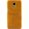 Чехол кожаный для Meizu M6 Чехольчикофф Leather Коричневый