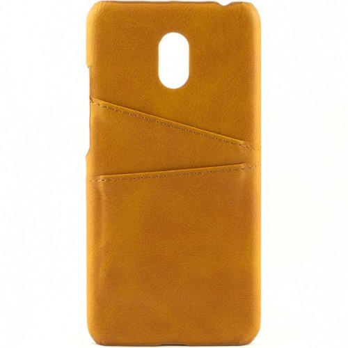Чехол кожаный для Meizu M6 Чехольчикофф Leather Коричневый
