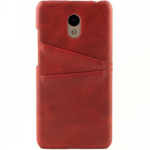 Чехол кожаный для Meizu M6 Чехольчикофф Leather Красный