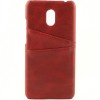 Чехол кожаный для Meizu M6 Чехольчикофф Leather Красный