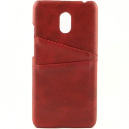 Чехол кожаный для Meizu M6 Чехольчикофф Leather Красный