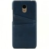 Чехол кожаный для Meizu M6 Чехольчикофф Leather Синий