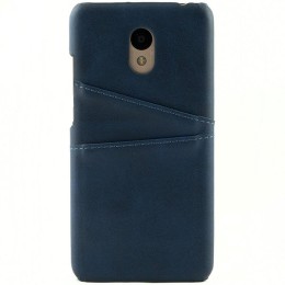 Чехол кожаный для Meizu M6 Чехольчикофф Leather Синий