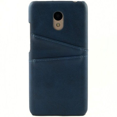 Чехол кожаный для Meizu M6 Чехольчикофф Leather Синий