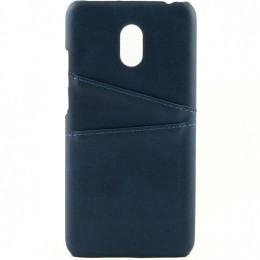 Чехол кожаный для Meizu M6 Чехольчикофф Leather Синий