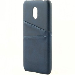Чехол кожаный для Meizu M6 Чехольчикофф Leather Синий