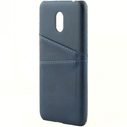 Чехол кожаный для Meizu M6 Чехольчикофф Leather Синий