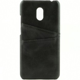 Чехол кожаный для Meizu M6 Чехольчикофф Leather Черный