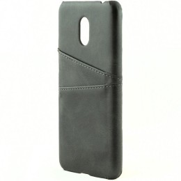 Чехол кожаный для Meizu M6 Чехольчикофф Leather Черный