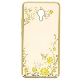 Силиконовый чехол для Meizu M6 Hallsen Shine Золотой