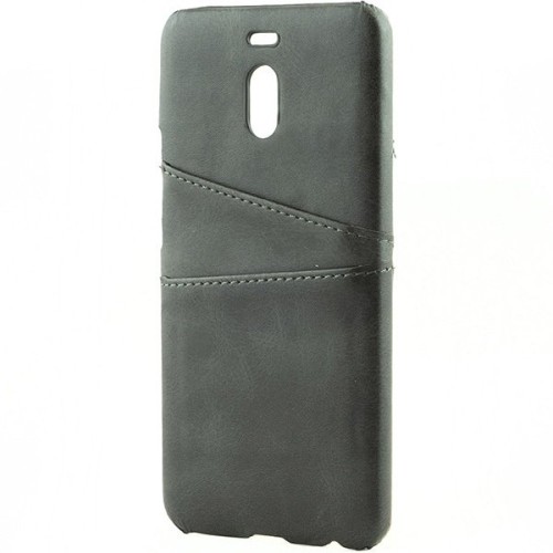 Чехол кожаный для Meizu M6 Note Чехольчикофф Leather Черный