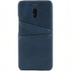 Чехол кожаный для Meizu M6 Note Чехольчикофф Leather Синий