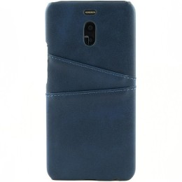 Чехол кожаный для Meizu M6 Note Чехольчикофф Leather Синий