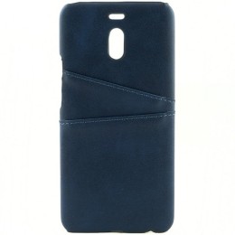 Чехол кожаный для Meizu M6 Note Чехольчикофф Leather Синий