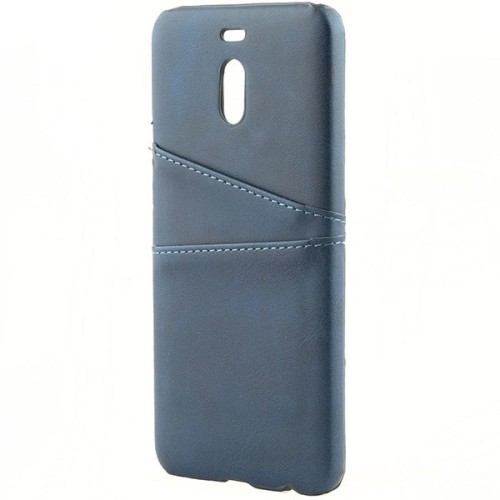 Чехол кожаный для Meizu M6 Note Чехольчикофф Leather Синий