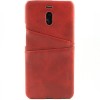 Чехол кожаный для Meizu M6 Note Чехольчикофф Leather Красный