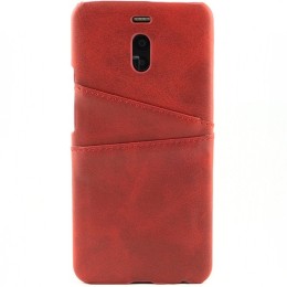 Чехол кожаный для Meizu M6 Note Чехольчикофф Leather Красный