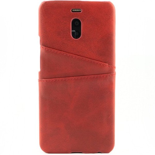 Чехол кожаный для Meizu M6 Note Чехольчикофф Leather Красный
