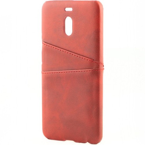 Чехол кожаный для Meizu M6 Note Чехольчикофф Leather Красный