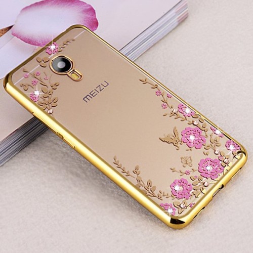 Силиконовый чехол для Meizu M6 Note Hallsen Shine Золотой