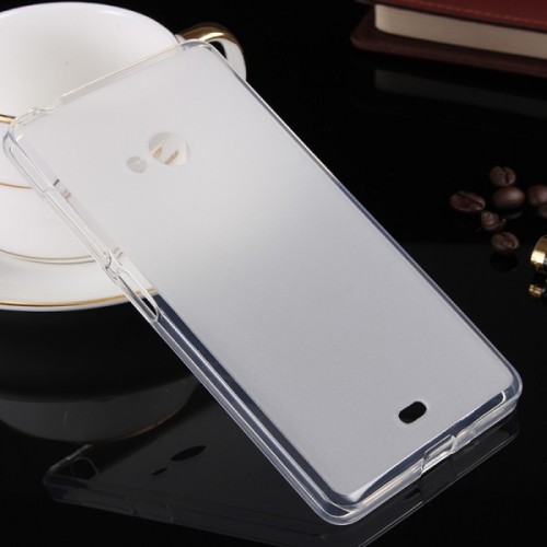 Силиконовый чехол для Microsoft Lumia 540 Dual Sim TPU белый матовый