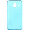 Силиконовый чехол для Microsoft Lumia 640 XL TPU 0.5мм голубой глянцевый