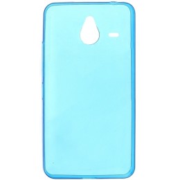 Силиконовый чехол для Microsoft Lumia 640 XL TPU 0.5мм голубой глянцевый