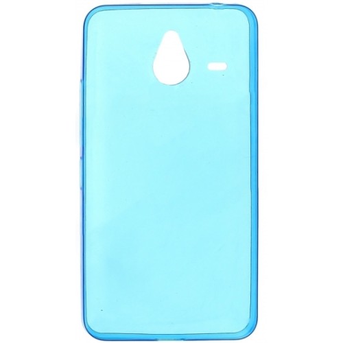 Силиконовый чехол для Microsoft Lumia 640 XL TPU 0.5мм голубой глянцевый