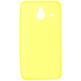 Силиконовый чехол для Microsoft Lumia 640 XL TPU 0.5мм желтый глянцевый