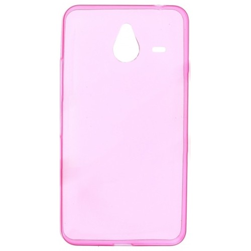 Силиконовый чехол для Microsoft Lumia 640 XL TPU 0.5мм розовый глянцевый