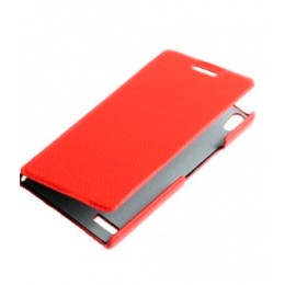 Чехол книжка для Microsoft Lumia 640 XL UpCase красный боковой