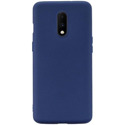 Силиконовый чехол для OnePlus 7 TPU 1мм Синий матовый