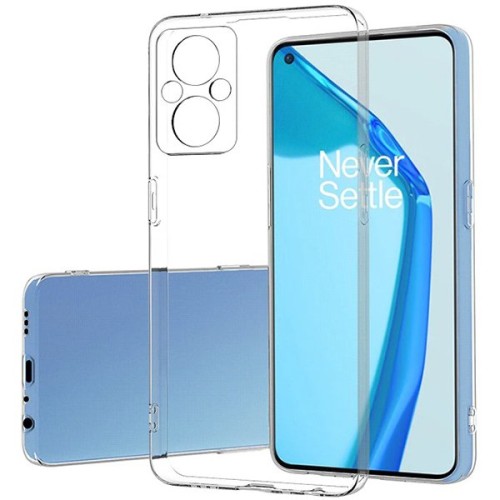 Силиконовый чехол для OnePlus Nord N20 TPU 1мм с защитой камеры Прозрачный
