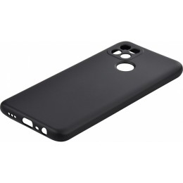 Силиконовый чехол для Oppo A15s TPU 1мм с защитой камеры Черный