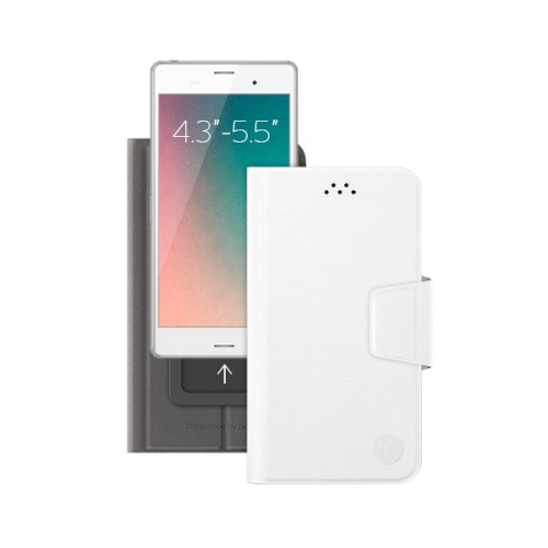 Чехол книжка для Philips S616 Sapphire Deppa Wallet Slide M Unik Белый