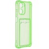 Силиконовый чехол для Realme 10 Silicone Card Holder Case с защитой камеры Мятный