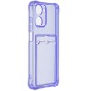 Силиконовый чехол для Realme 10 Silicone Card Holder Case с защитой камеры Сиреневый