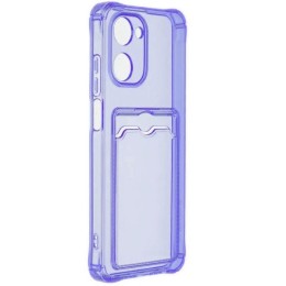 Силиконовый чехол для Realme 10 Silicone Card Holder Case с защитой камеры Сиреневый