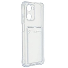 Силиконовый чехол для Realme 10 Silicone Card Holder Case с защитой камеры Прозрачный