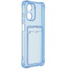 Силиконовый чехол для Realme 10 Pro 5G Silicone Card Holder Case с защитой камеры Голубой