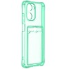 Силиконовый чехол для Realme 10 Pro 5G Silicone Card Holder Case с защитой камеры Мятный