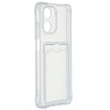 Силиконовый чехол для Realme 10 Pro 5G Silicone Card Holder Case с защитой камеры Прозрачный